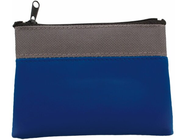 Monedero sencillo con llavero personalizado azul Monedero sencillo con llavero personalizado azul