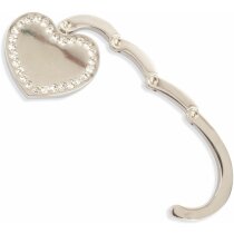 Cuelgabolsos en forma de corazón con brillantes de fantasia personalizado Cuelgabolsos en forma de corazón con brillantes de fantasia personalizado