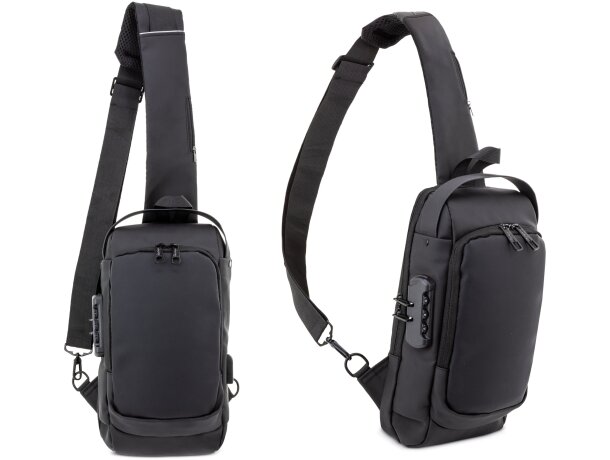 Bandolera Tyler con conexión usb y sistema antirrobo detalle 1