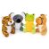 Set 4 peluches Happy Zoo en felpa suave de 17 cm para niños detalle 1