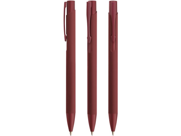 Bolígrafo Duval aluminio textura soft effect mecanismo clic Verde detalle 12