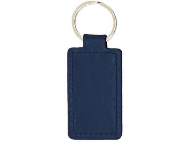 Llavero polipiel Valexa con grabado láser efecto espejo Azul marino detalle 1