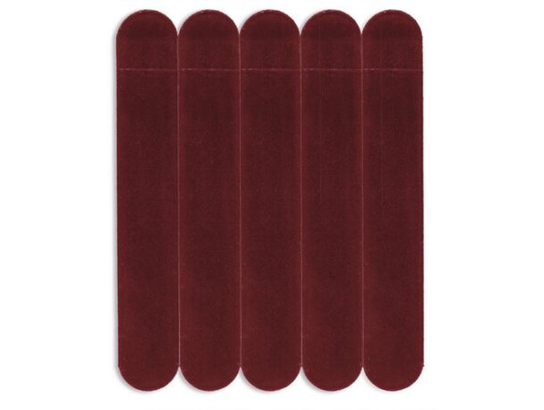 Funda de poliester negra para bolígrafo burdeos