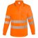 Polo manga larga con bolsillo y bandas reflectantes QVO Naranja detalle 1