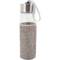 Botella cristal 400 ml con funda neopreno jute