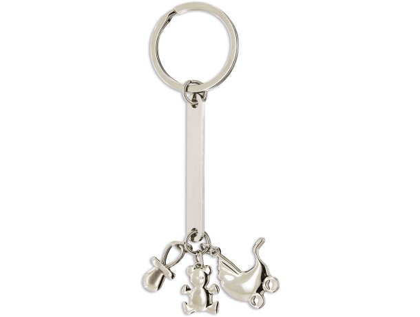 Llavero con charms metálicos personalizado
