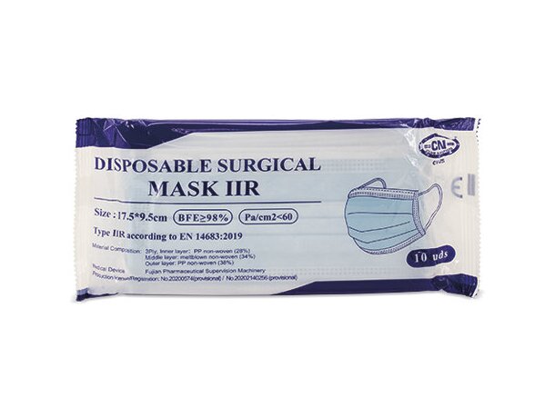 - mascarilla quirurgica iir azul