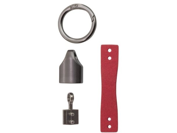 Llavero Turón de metal y PU con grabación láser personalizable Negro detalle 3