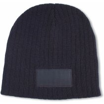 Gorro acabado lana con espacio para serigrafia personalizado azul marino Gorro acabado lana con espacio para serigrafia personalizado azul marino