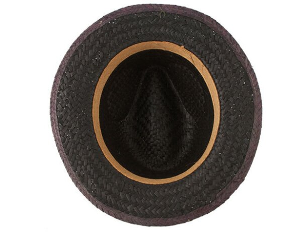 Sombrero de paja de colores negro