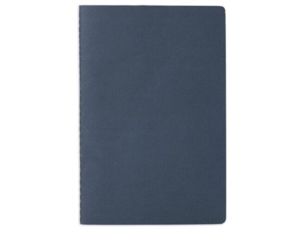 Libreta Santorini con cubierta de papel y hojas lisas Azul marino detalle 12