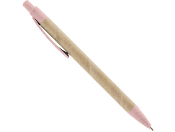 Boligrafo fibra de trigo ecobio rosa