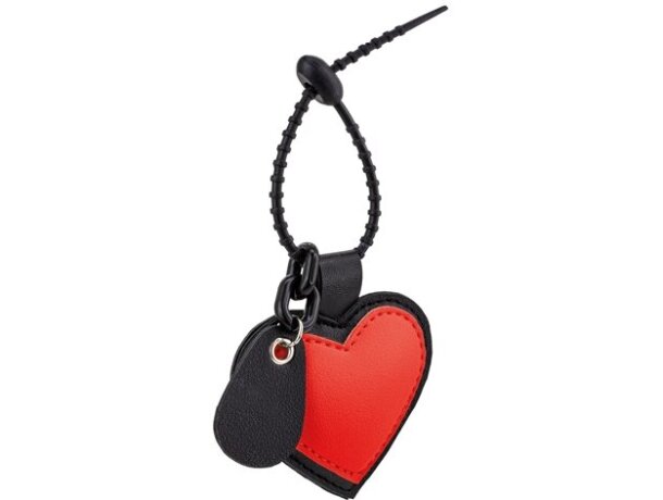 Llavero Mon Amour con forma de corazón en poliuretano suave Rojo detalle 1