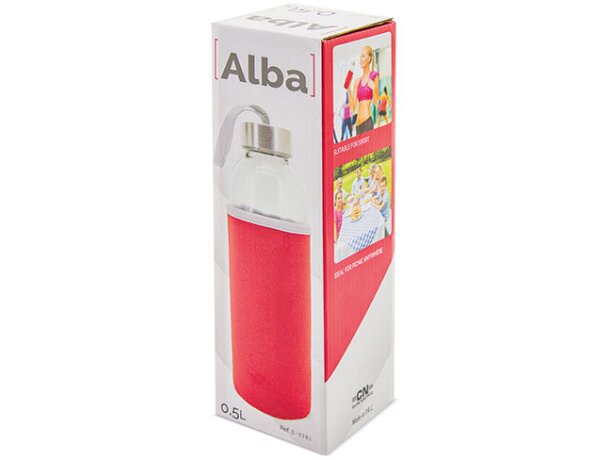 Bidón transparente 500 ml con funda amarilla