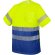 Camiseta trabajo Elást con bolsillo y bandas reflectantes Amarillo/azul royal