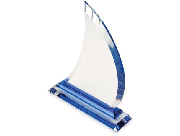 Trofeo de cristal velero
