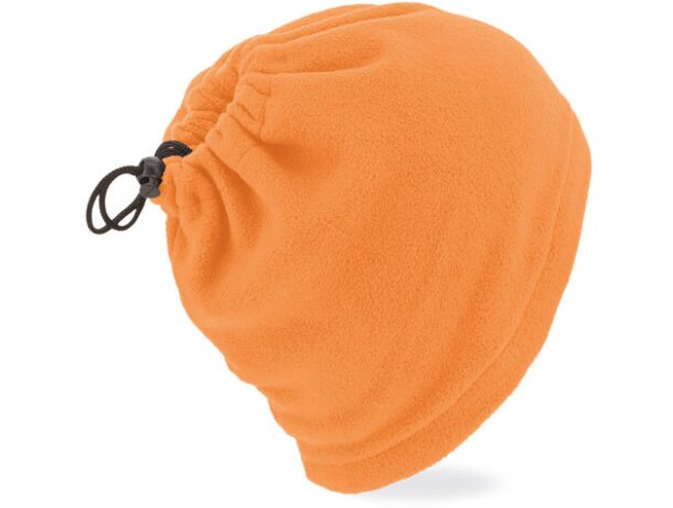 Braga polar con función de gorro naranja