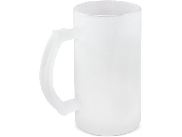 Jarra de cristal mate Birra con asa ergonómica y relieve detalle 1