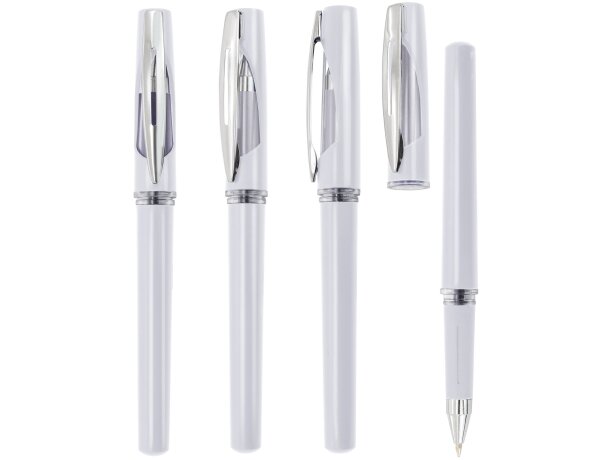 Roller Viken con tinta gel azul y cuerpo ABS Blanco detalle 1