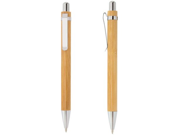 Set boligrafo y portaminas bambu
