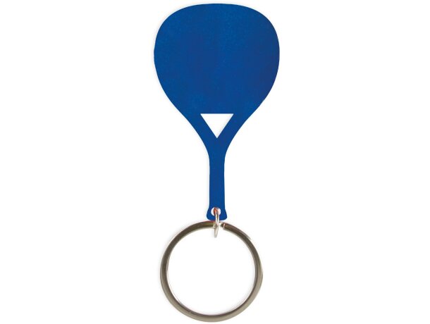 Llavero aluminio raqueta padel barato azul