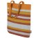 Bolsa de algodón reciclado Trinity con rayas de colores Naranja detalle 8