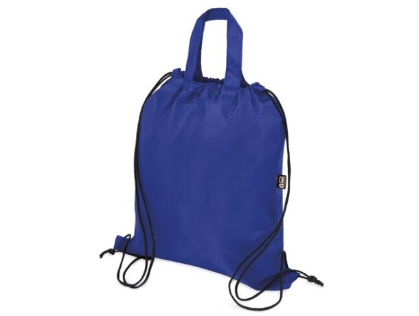 Bolsa mochila RPET Carot con cuerdas ajustables Azul royal detalle 16