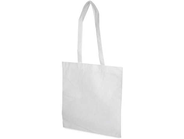 Bolsa non woven publicitaria asaslargas Kora personalizada blanca