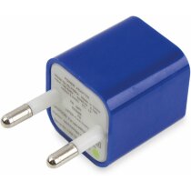 Cargador con adaptador usb en tres colores azul Cargador con adaptador usb en tres colores azul