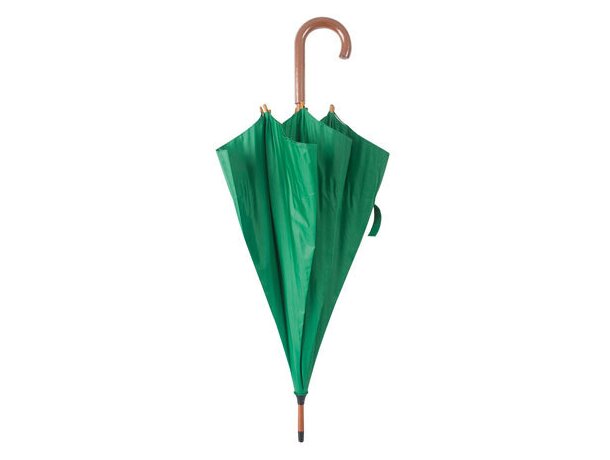 Paraguas con mango de acero verde