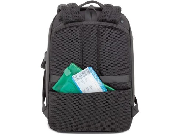 Mochila semirrígida Hofman con bolsillo antirrobo y USB detalle 4