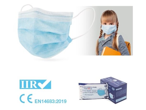 Mascarilla Quirúrgica para niños Azul detalle 1