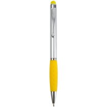 Bolígrafo puntero de plástico y cuerpo en plata personalizado amarillo Bolígrafo puntero de plástico y cuerpo en plata personalizado amarillo