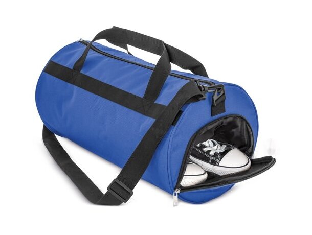 Bolsa deporte con zapatero Fitness en poliéster 100% Azul royal detalle 17