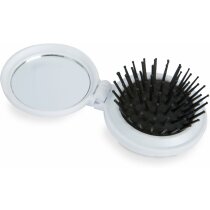 Cepillo plegable con espejo de viaje personalizado blanco Cepillo plegable con espejo de viaje personalizado blanco