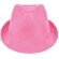 Sombrero con ala irregular rosa