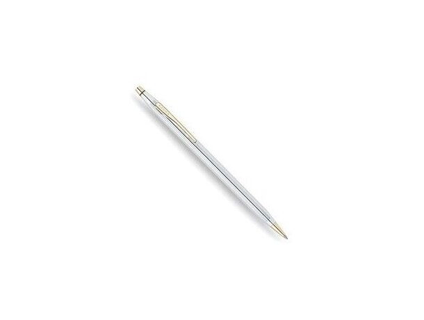 Bolígrafo clásico en oro y plata de la marca Cross personalizado Bolígrafo clásico en oro y plata de la marca Cross personalizado