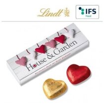 Caja de 5 bombones corazón Lindt personalizada