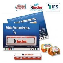 Tarjeta con Kinder chocolate o Ferrero Kusschen personalizada Tarjeta con Kinder chocolate o Ferrero Kusschen personalizada
