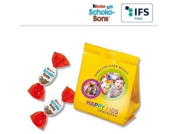 Bolsa con 8 huevos Kinder Schoko Bons personalizada