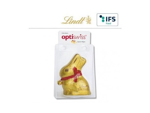 conejo de chocolate marca Lindt personalizado