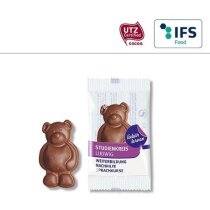 Chocolatina con forma de oso personalizada