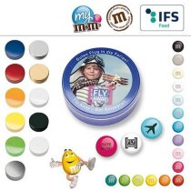 Lata de metal con m&m´s personalizada Lata de metal con m&m´s personalizada