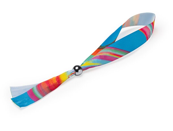 Pulsera Areta blanco poliéster ajustable con sublimación Blanco detalle 3