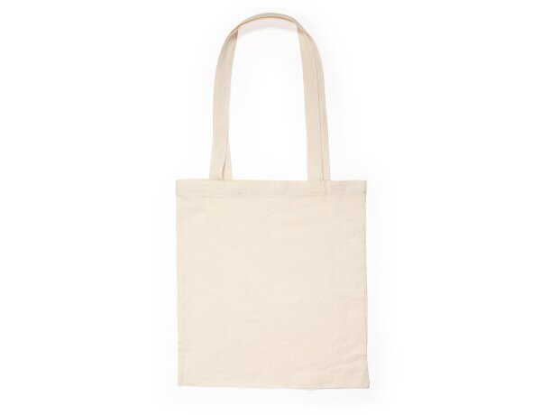 Bolsas de algodón personalizadas Hillock naturales asas largas Crudo detalle 4