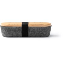 Estuche Nibix bambú con regla y soporte smartphone