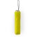 Paraguas plegable con logo con mango plateado poliéster Yaku Amarillo