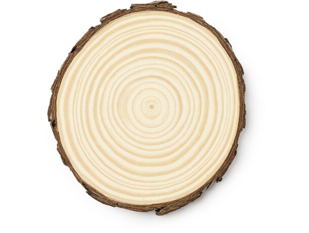 Set 4 posavasos Pinea: protección natural en pino con yute Crudo detalle 3