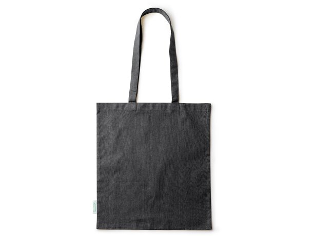 Bolsa de la compra asas largas de algodón orgánico 140 g/m2 Bondy Negro detalle 2