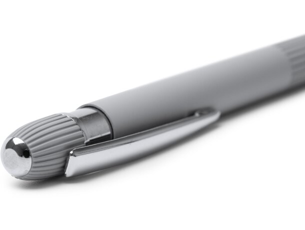 Bolígrafo Endrik de aluminio reciclado con acabado mate Blanco detalle 2